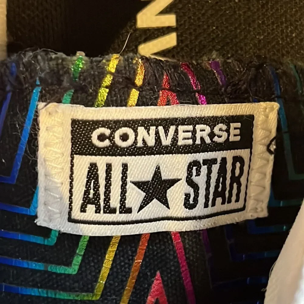 Converse Chuck Taylor All Star Ox "All Of the Stars" Women Shoes Black-White- 7M - Picture 15 of 16